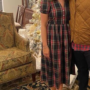 Jcrew holiday plaid dress